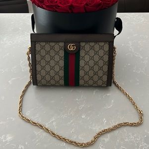 SOLD SOLD SOLD Gucci Ophidia Web Brown Canvas Shoulder Handbag